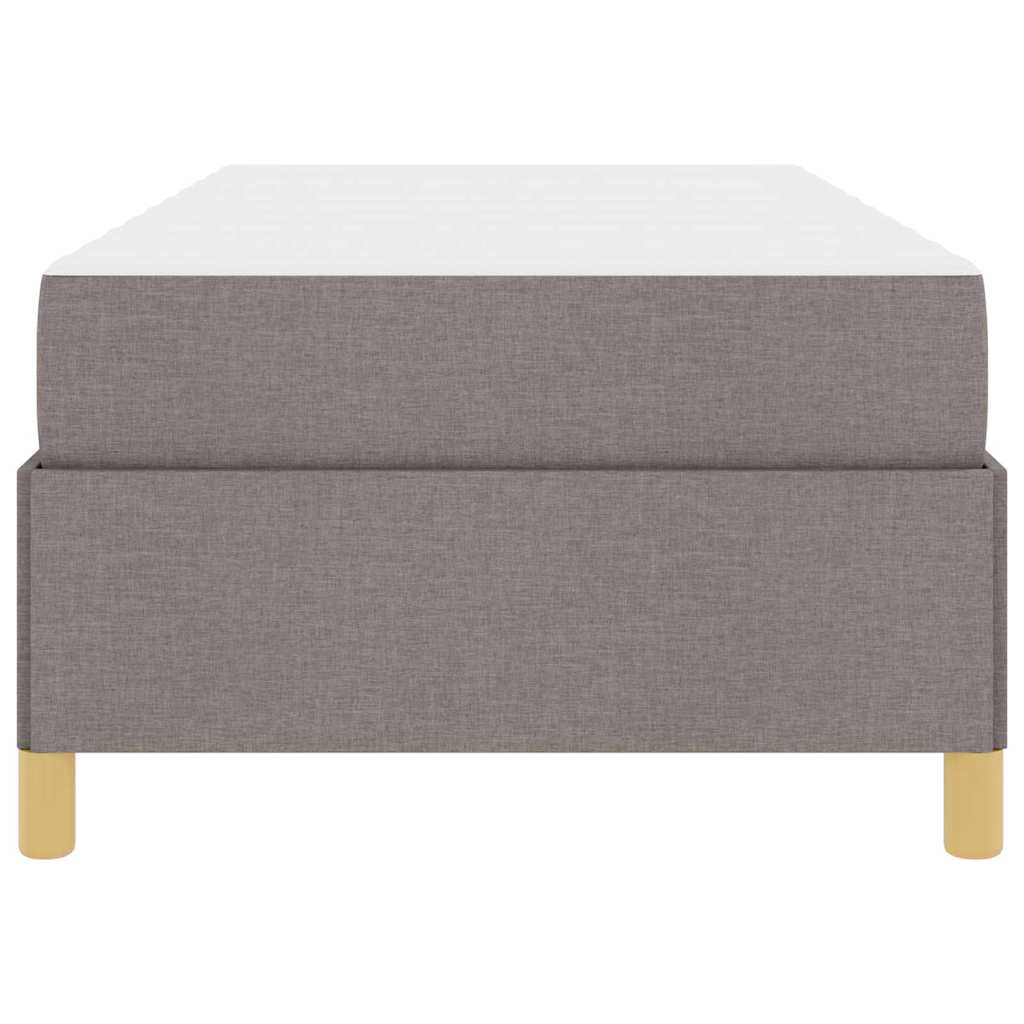 vidaXL Ramka łóżka z materacem Ciemnoszary 100 x 200 cm tkanina