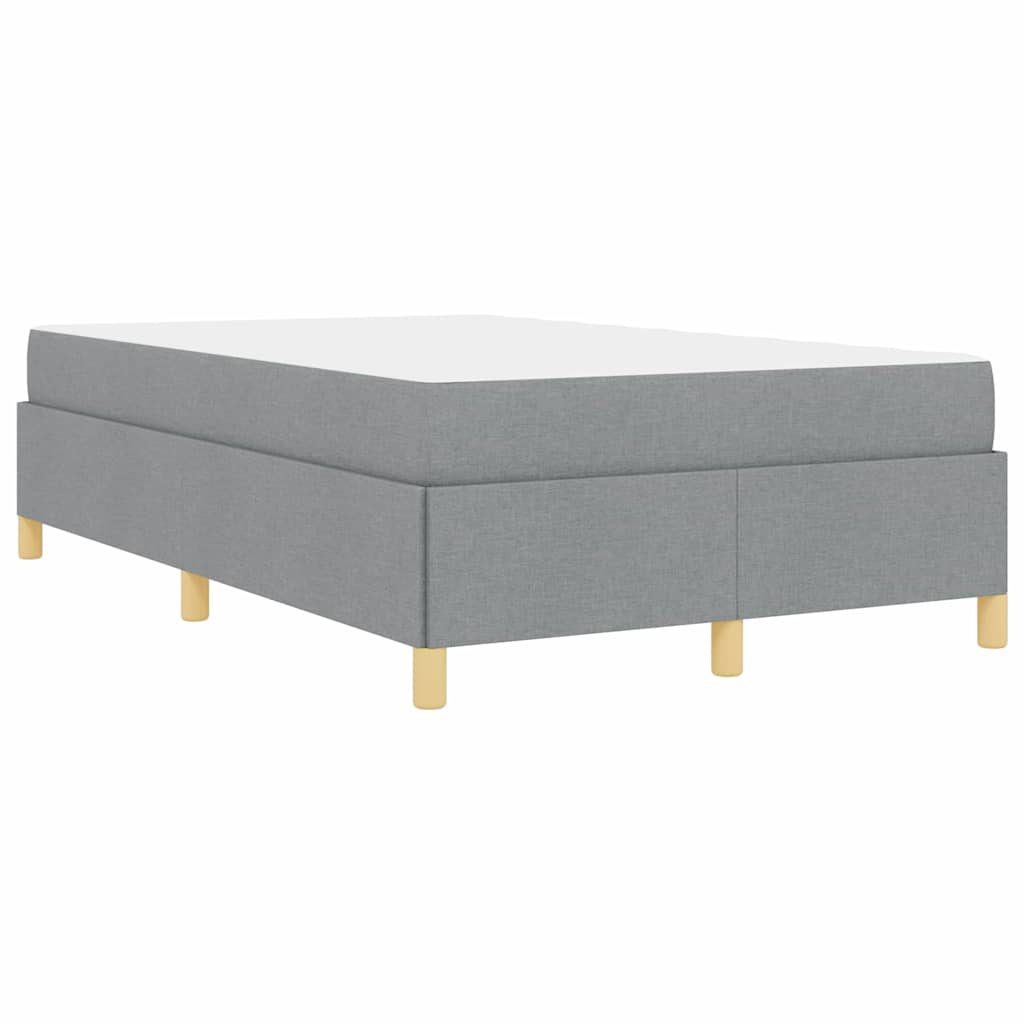 vidaXL Ramka łóżka z materacem Jasnoszary 120 x 190 cm tkanina