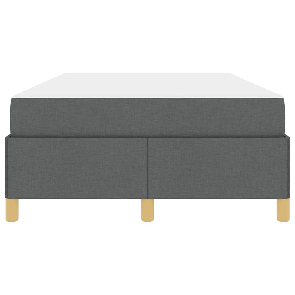 vidaXL Ramka łóżka z materacem Ciemnoszary 120 x 190 cm tkanina