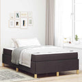 vidaXL Ramka łóżka z materacem Ciemny brąz 120 x 190 cm tkanina