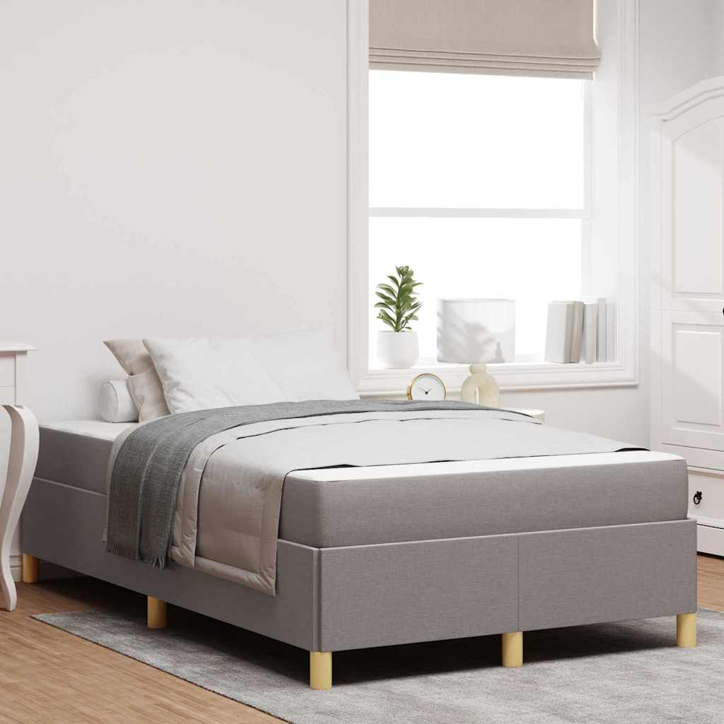 vidaXL Ramka łóżka z materacem Ciemnoszary 120 x 190 cm tkanina