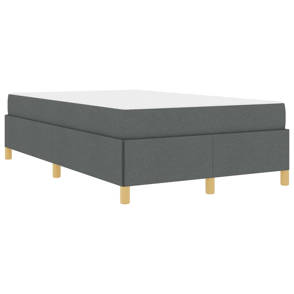 vidaXL Ramka łóżka z materacem Ciemnoszary 120 x 200 cm tkanina
