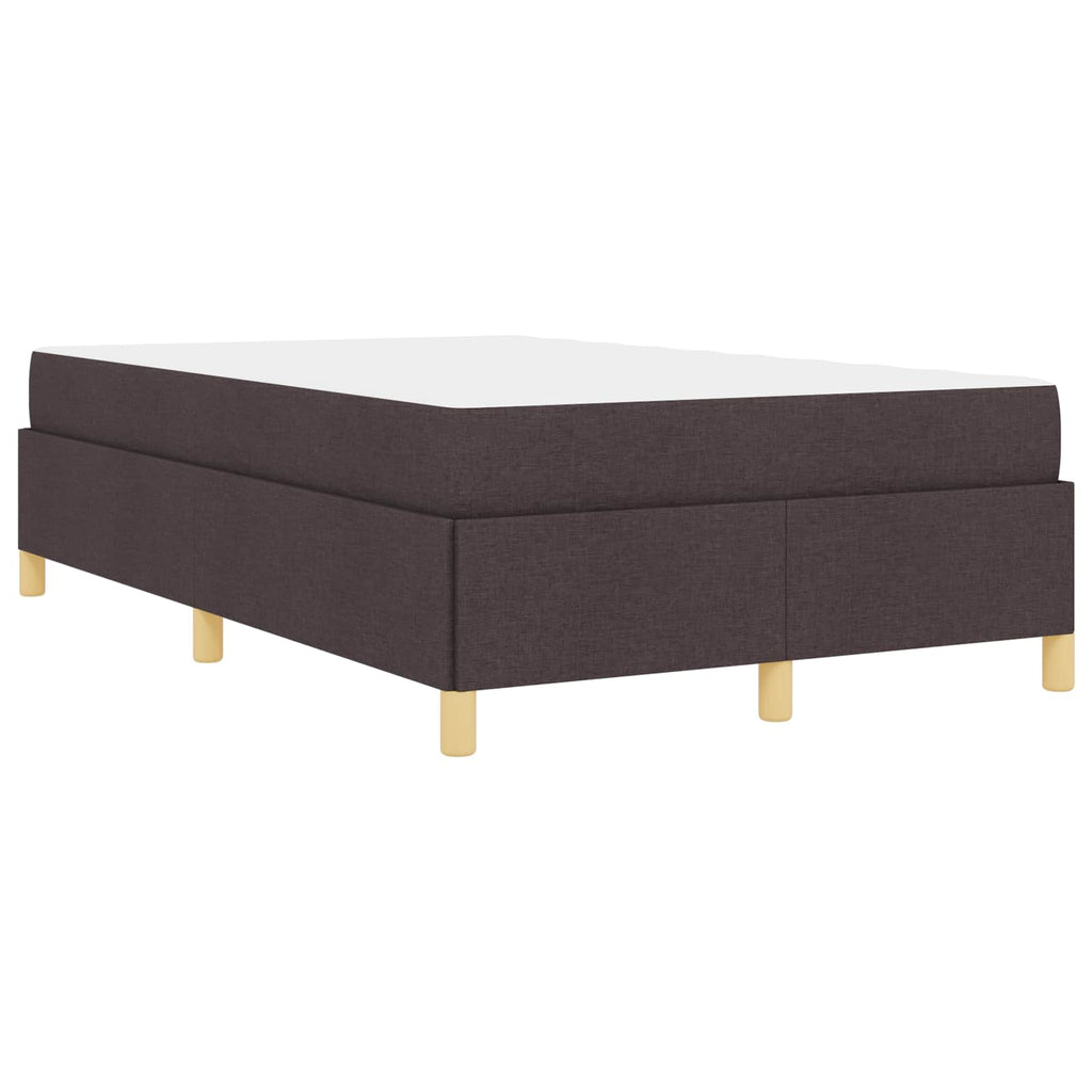 vidaXL Ramka łóżka z materacem Ciemny brąz 120 x 200 cm tkanina