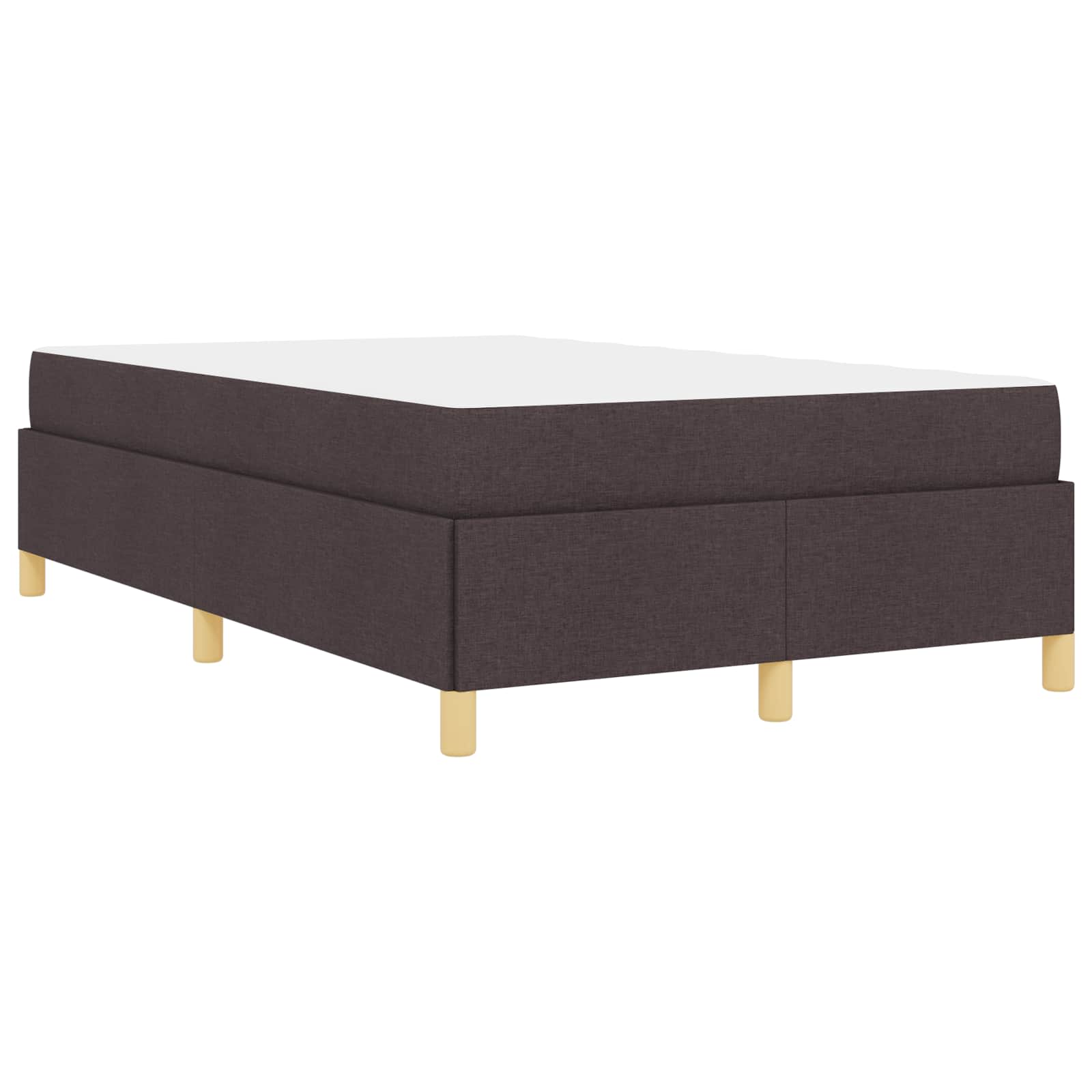 vidaXL Ramka łóżka z materacem Ciemny brąz 120 x 200 cm tkanina