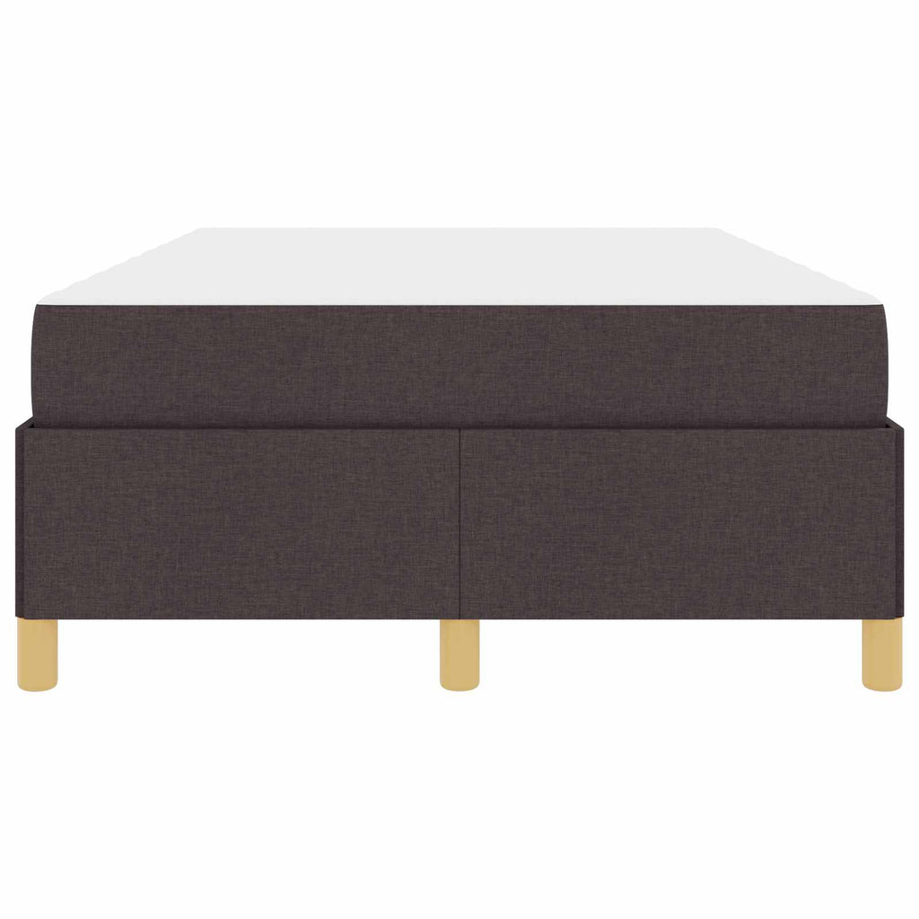 vidaXL Ramka łóżka z materacem Ciemny brąz 120 x 200 cm tkanina