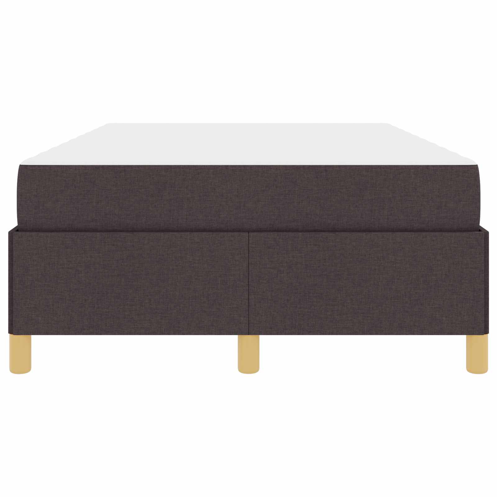 vidaXL Ramka łóżka z materacem Ciemny brąz 120 x 200 cm tkanina