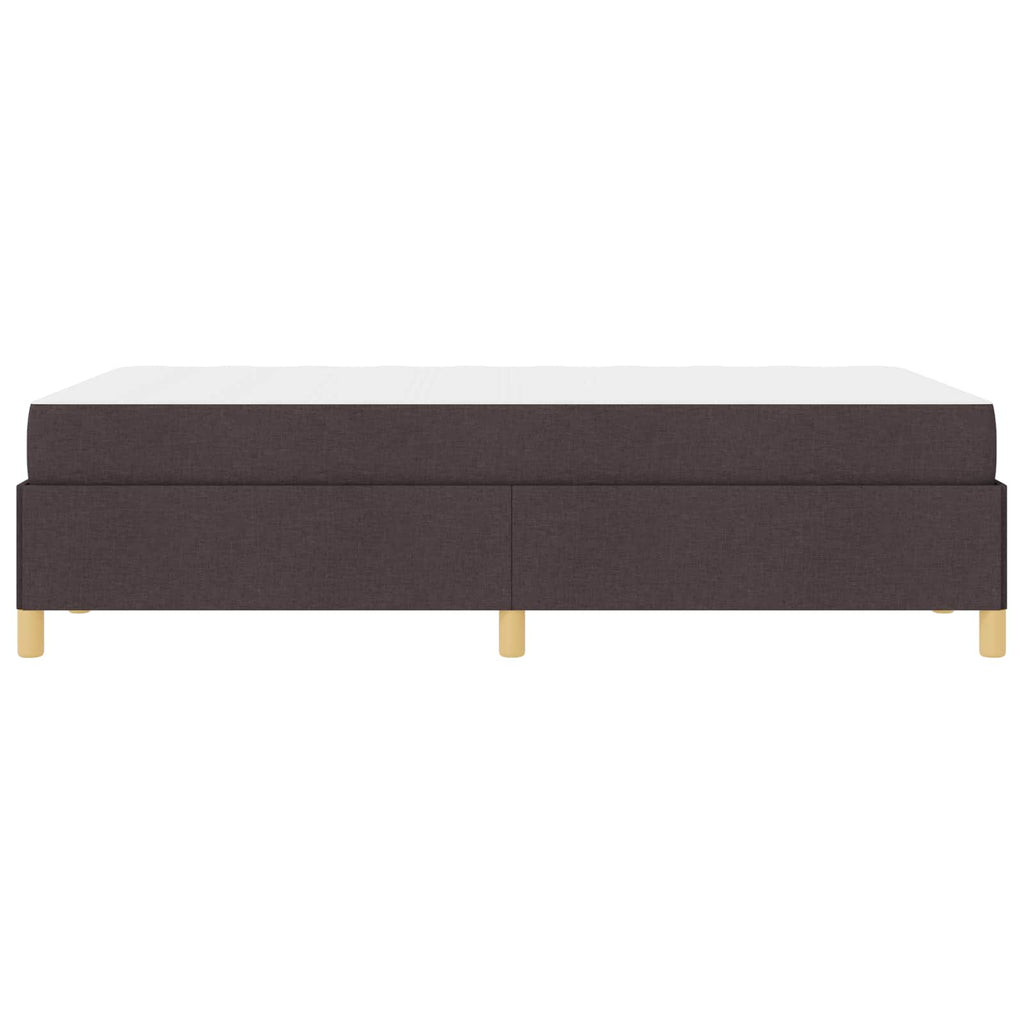 vidaXL Ramka łóżka z materacem Ciemny brąz 120 x 200 cm tkanina
