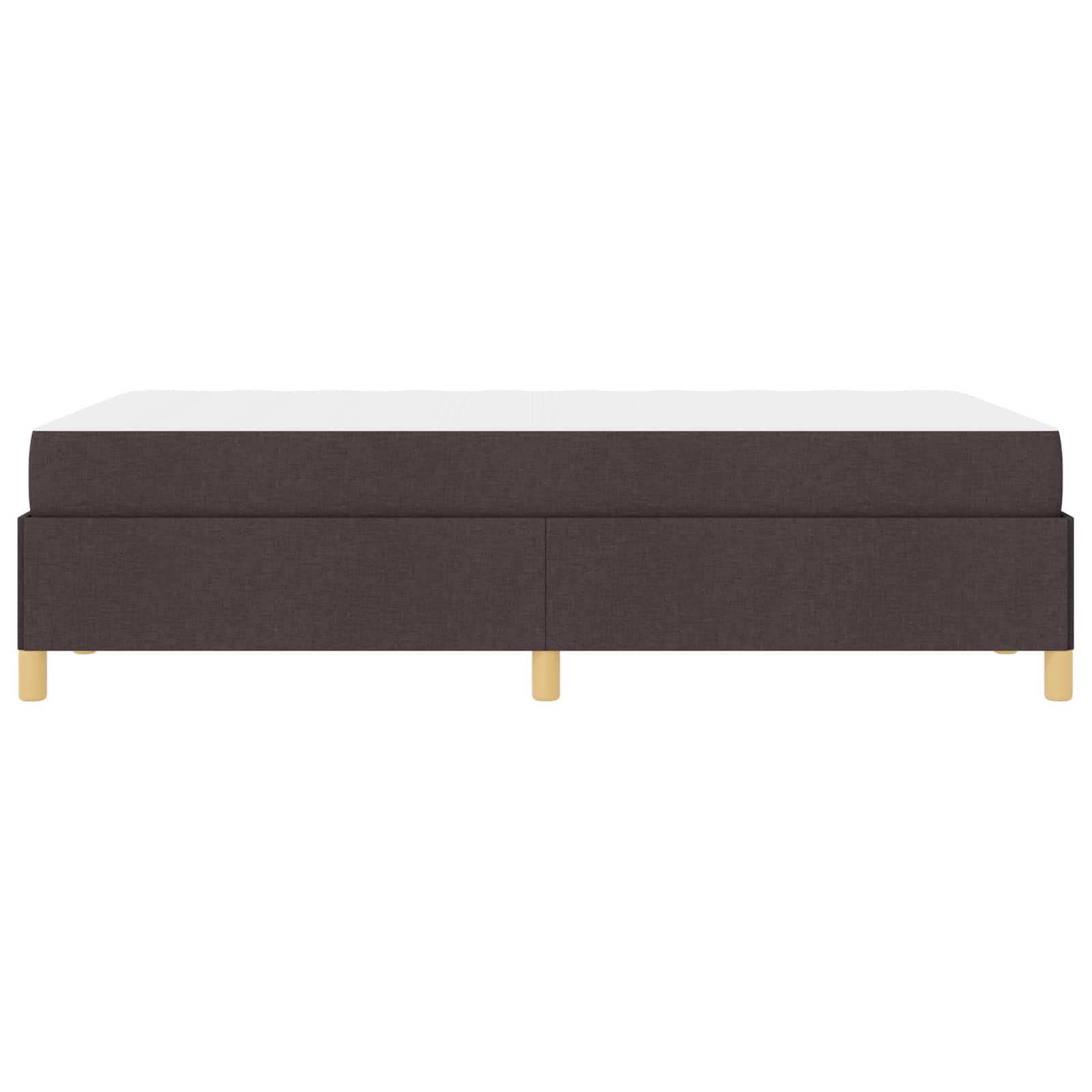 vidaXL Ramka łóżka z materacem Ciemny brąz 120 x 200 cm tkanina
