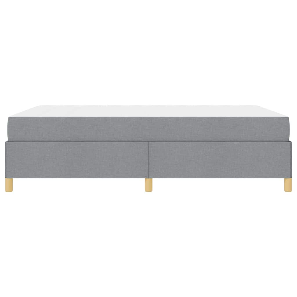 vidaXL Ramka łóżka z materacem Jasnoszary 140 x 190 cm tkanina