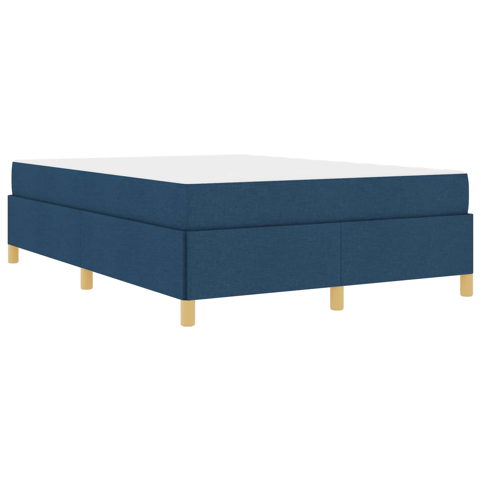 vidaXL Ramka łóżka z materacem Niebieski 140 x 190 cm tkanina