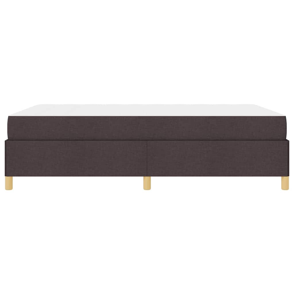 vidaXL Ramka łóżka z materacem Ciemny brąz 140 x 200 cm tkanina