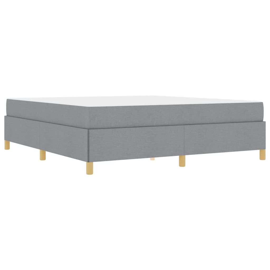 vidaXL Ramka łóżka z materacem Jasnoszary 180 x 200 cm tkanina