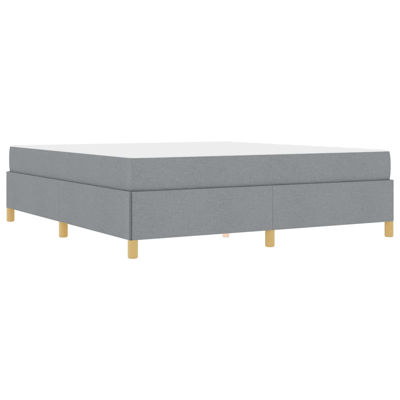 vidaXL Ramka łóżka z materacem Jasnoszary 180 x 200 cm tkanina