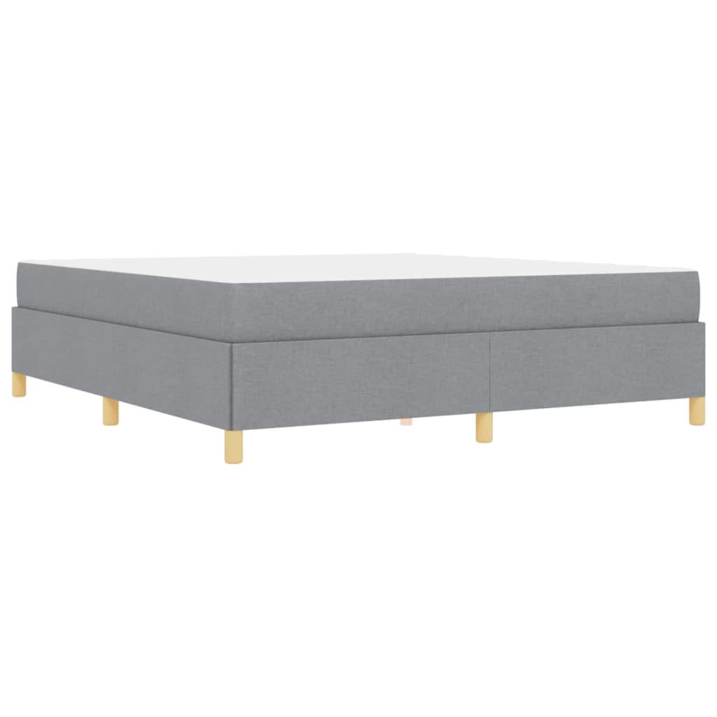 vidaXL Ramka łóżka z materacem Jasnoszary 180 x 200 cm tkanina