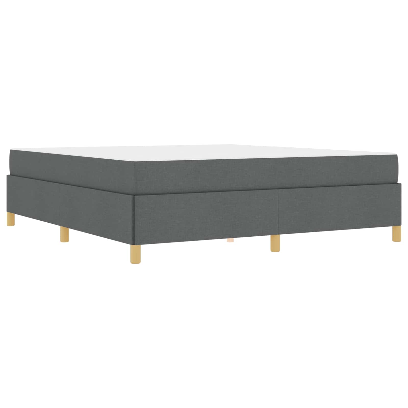 vidaXL Ramka łóżka z materacem Ciemnoszary 180 x 200 cm tkanina