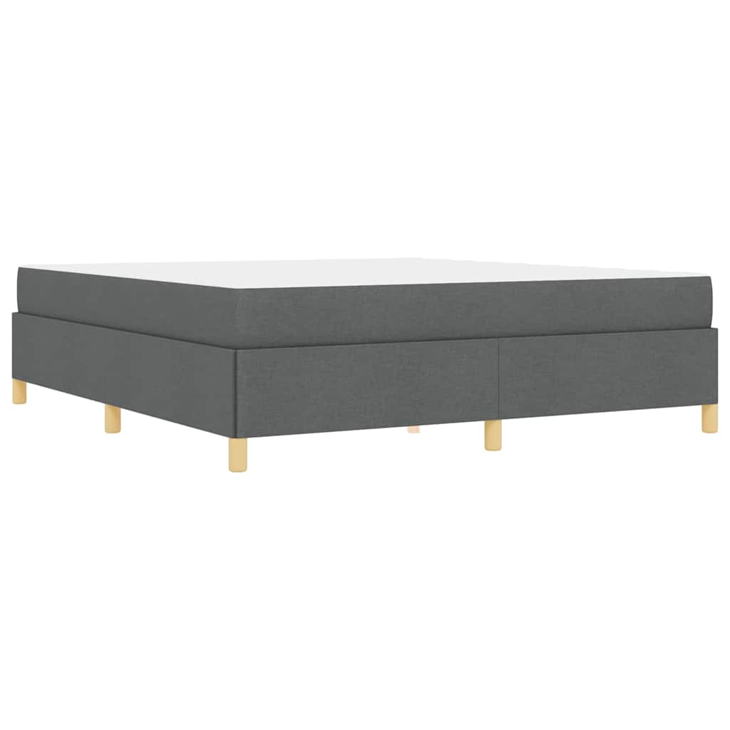 vidaXL Ramka łóżka z materacem Ciemnoszary 180 x 200 cm tkanina
