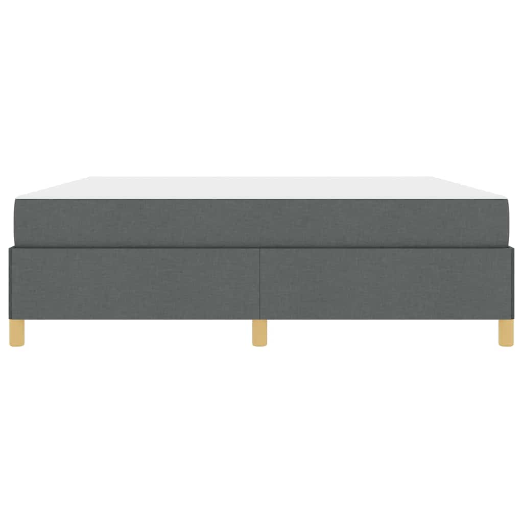 vidaXL Ramka łóżka z materacem Ciemnoszary 180 x 200 cm tkanina