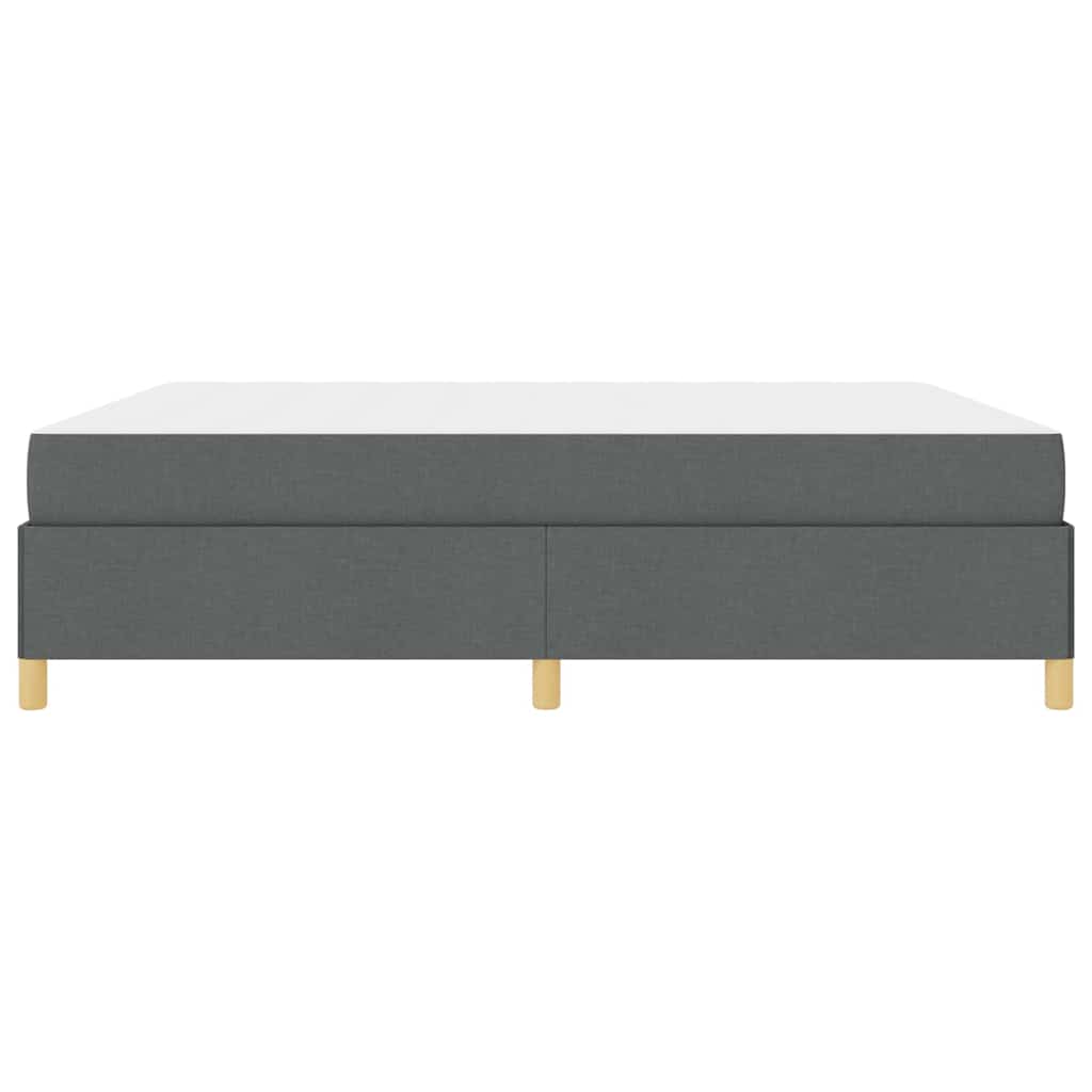 vidaXL Ramka łóżka z materacem Ciemnoszary 180 x 200 cm tkanina