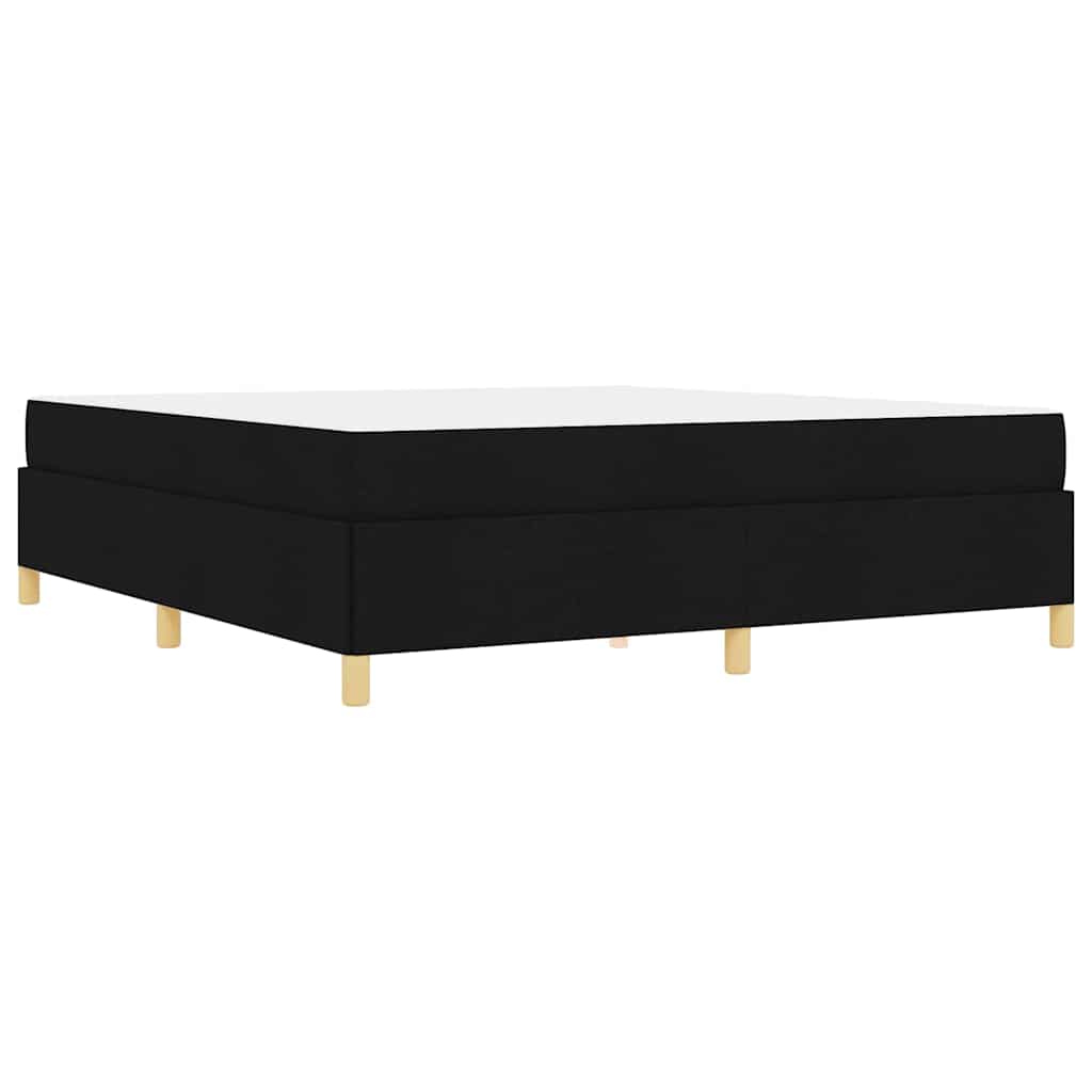 vidaXL Ramka łóżka z materacem Czarny 180 x 200 cm tkanina