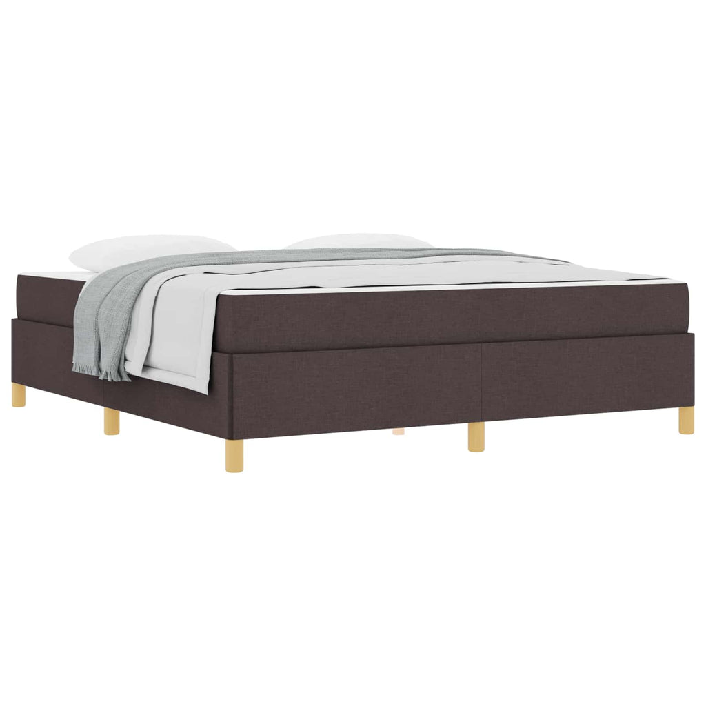 vidaXL Ramka łóżka z materacem Ciemny brąz 180 x 200 cm tkanina