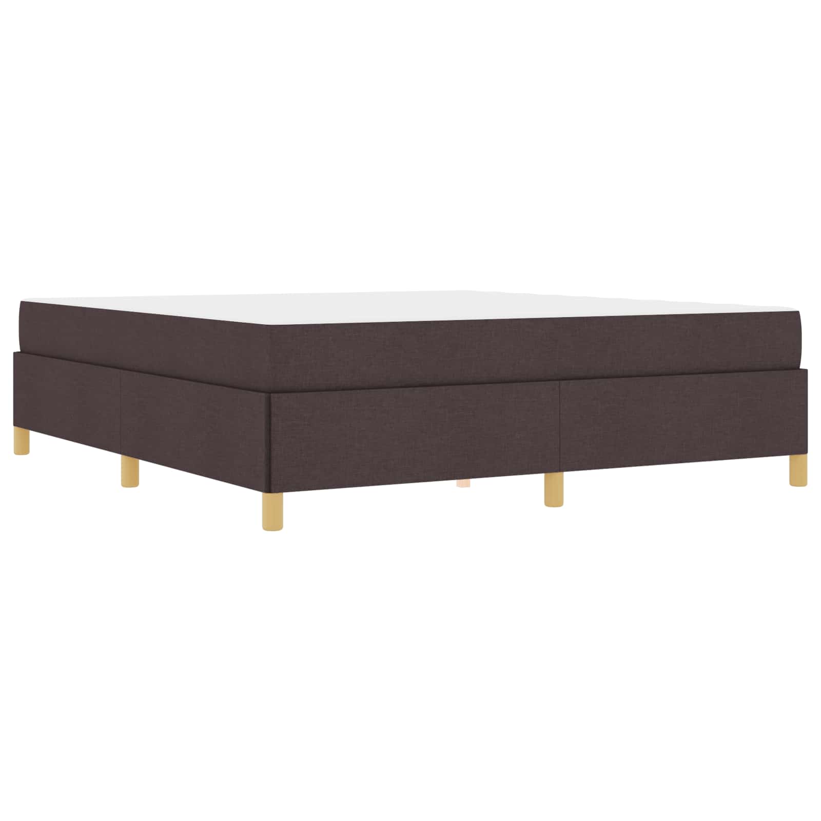 vidaXL Ramka łóżka z materacem Ciemny brąz 180 x 200 cm tkanina