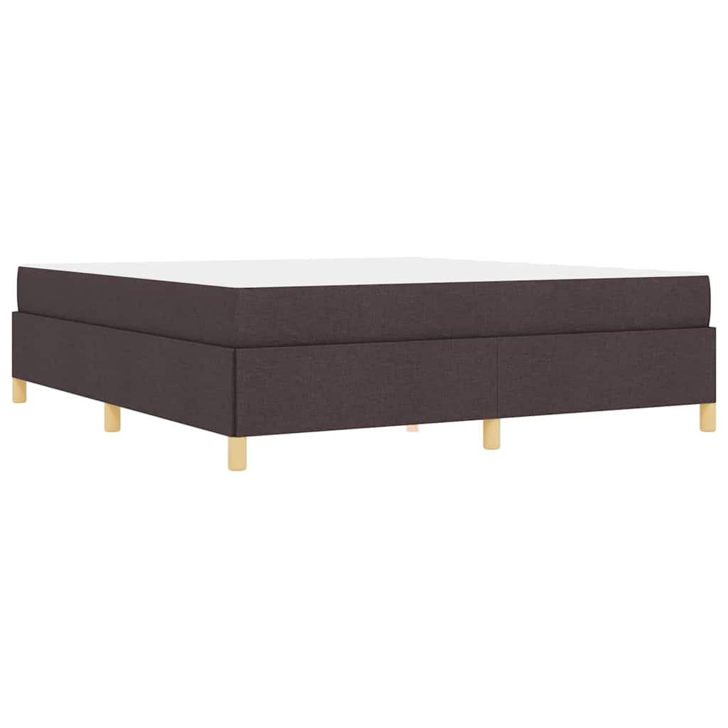 vidaXL Ramka łóżka z materacem Ciemny brąz 180 x 200 cm tkanina