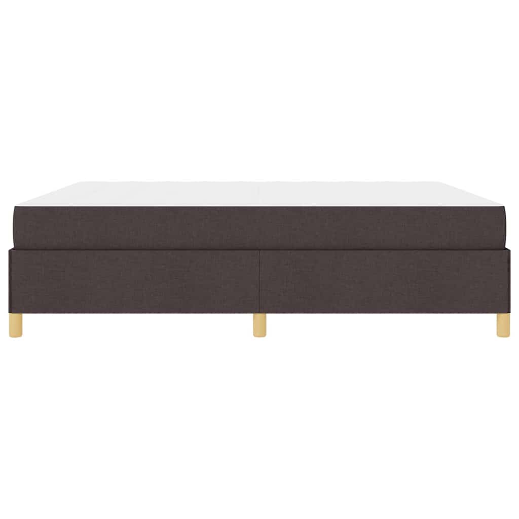 vidaXL Ramka łóżka z materacem Ciemny brąz 180 x 200 cm tkanina