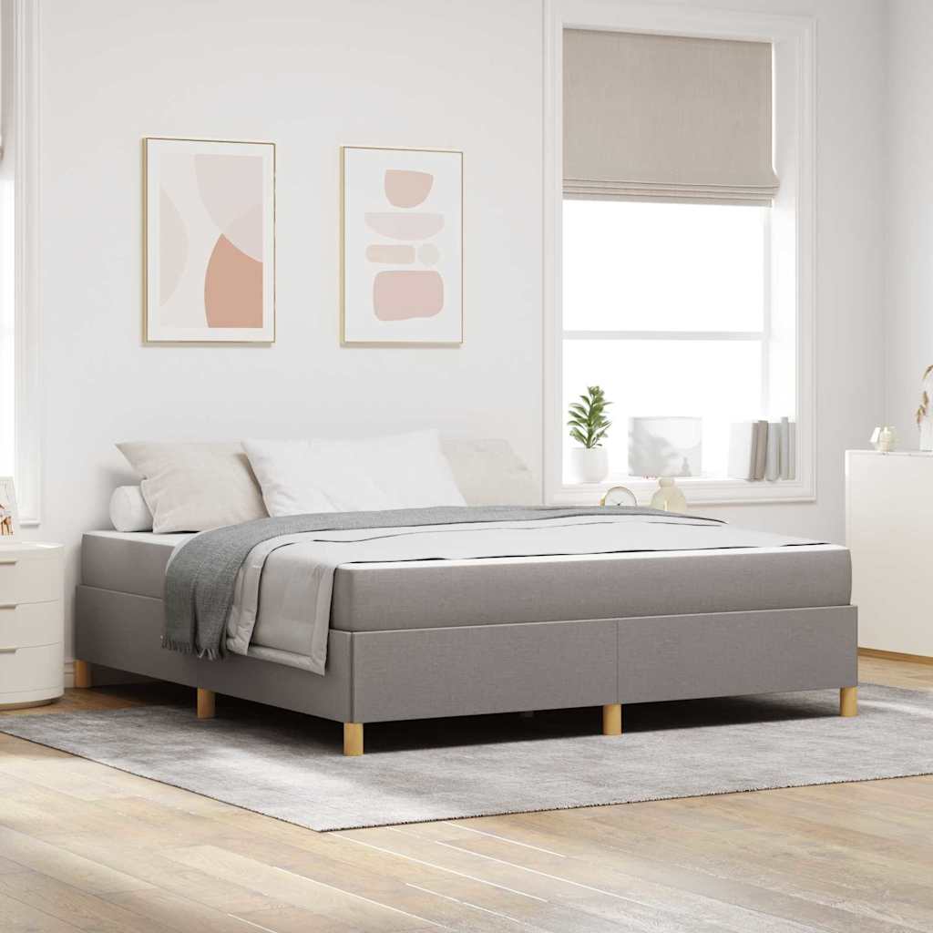 vidaXL Ramka łóżka z materacem Ciemnoszary 180 x 200 cm tkanina