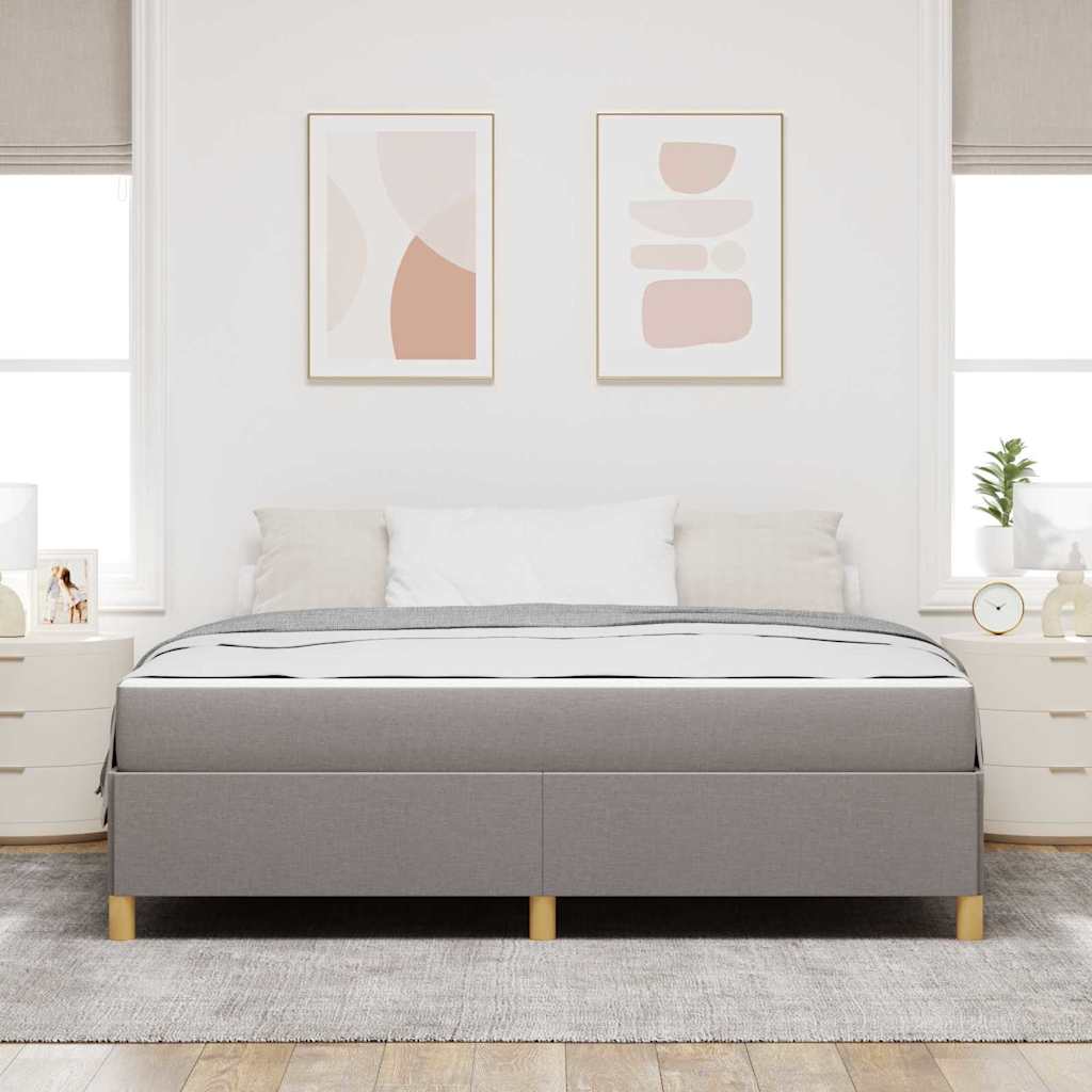 vidaXL Ramka łóżka z materacem Ciemnoszary 180 x 200 cm tkanina