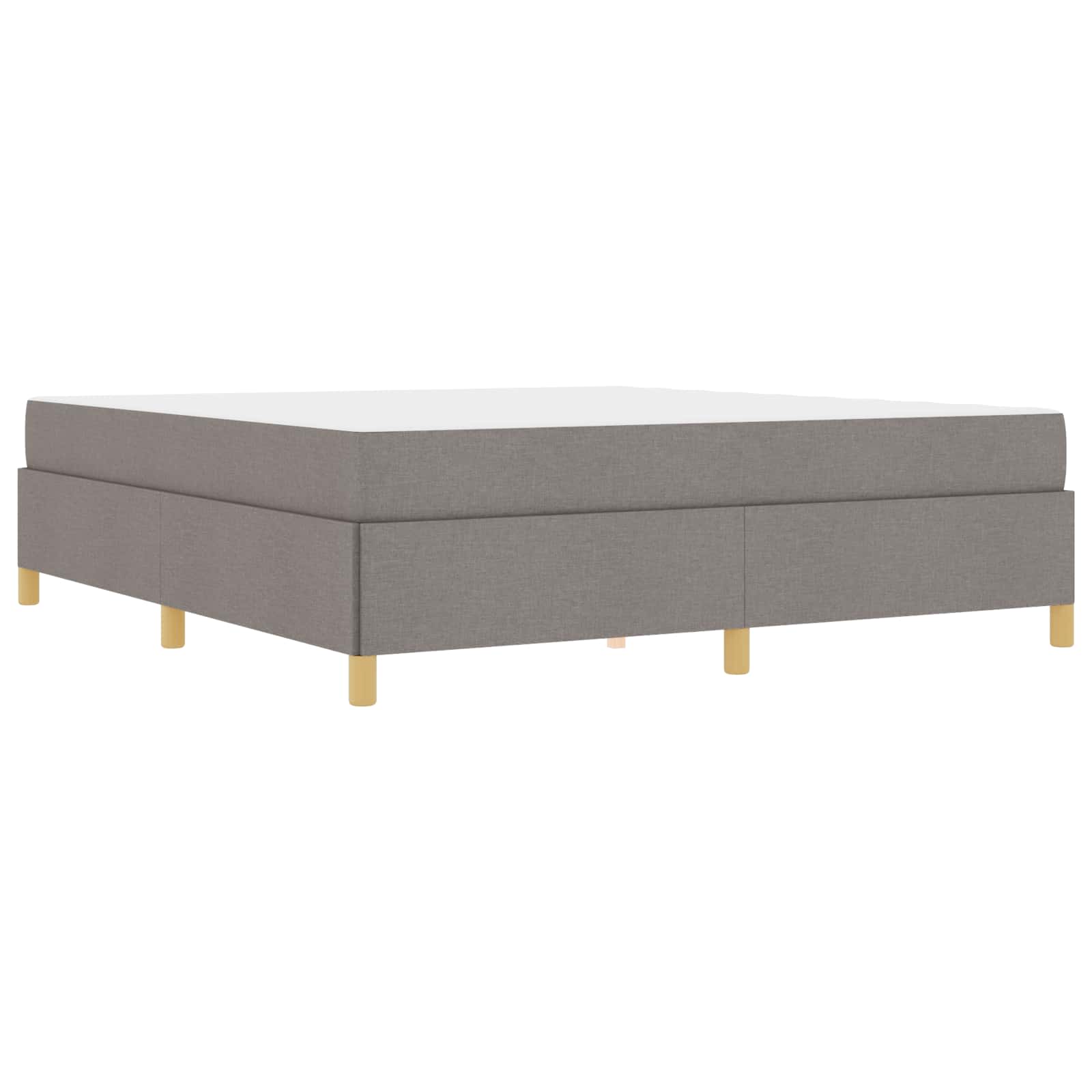 vidaXL Ramka łóżka z materacem Ciemnoszary 180 x 200 cm tkanina