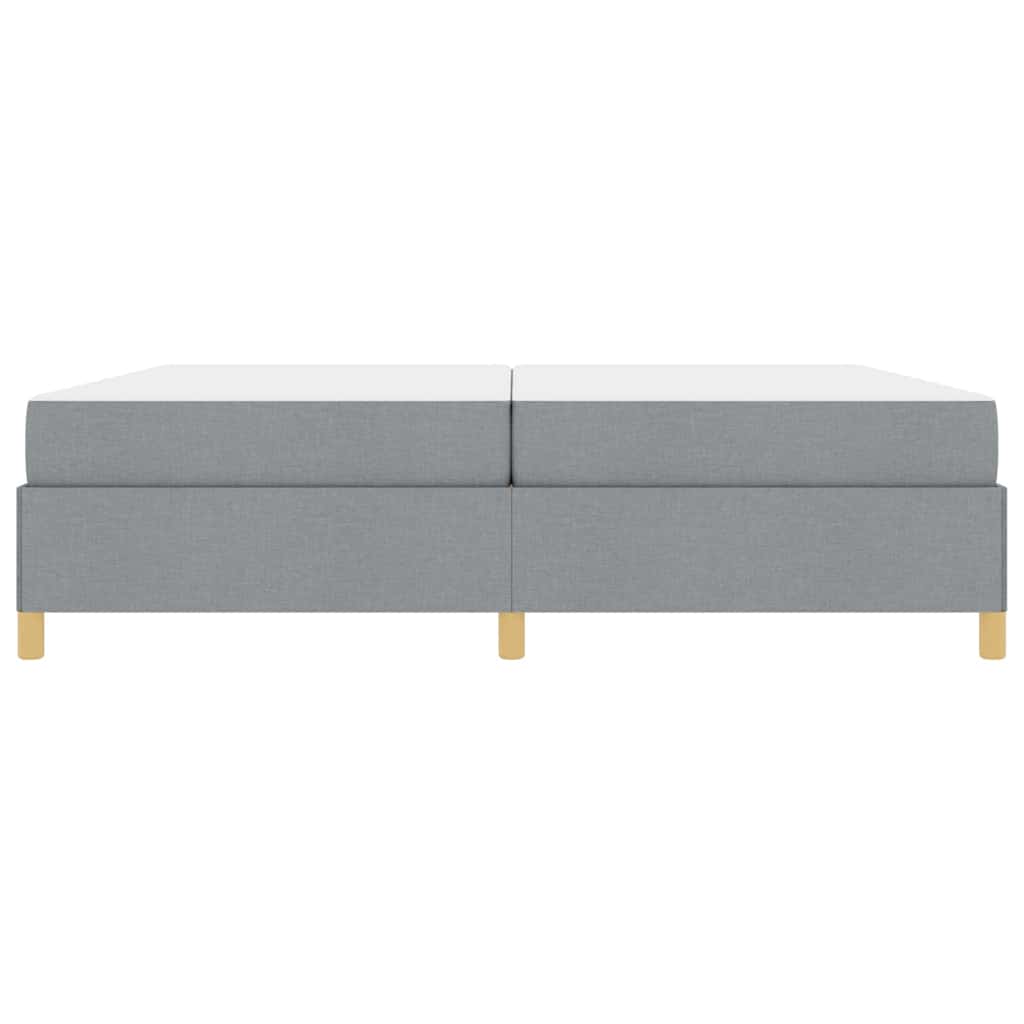 vidaXL Ramka łóżka z materacem Jasnoszary 200 x 200 cm tkanina