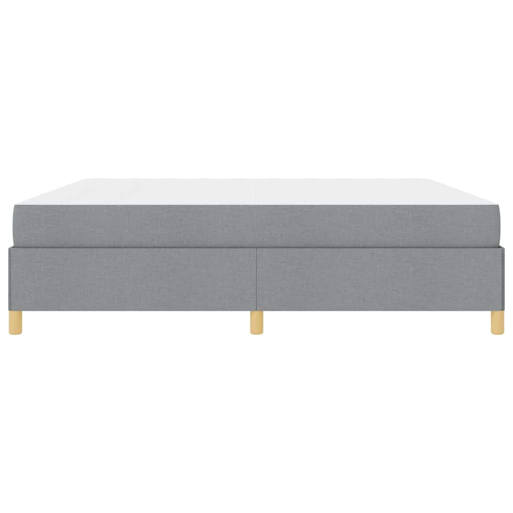 vidaXL Ramka łóżka z materacem Jasnoszary 200 x 200 cm tkanina