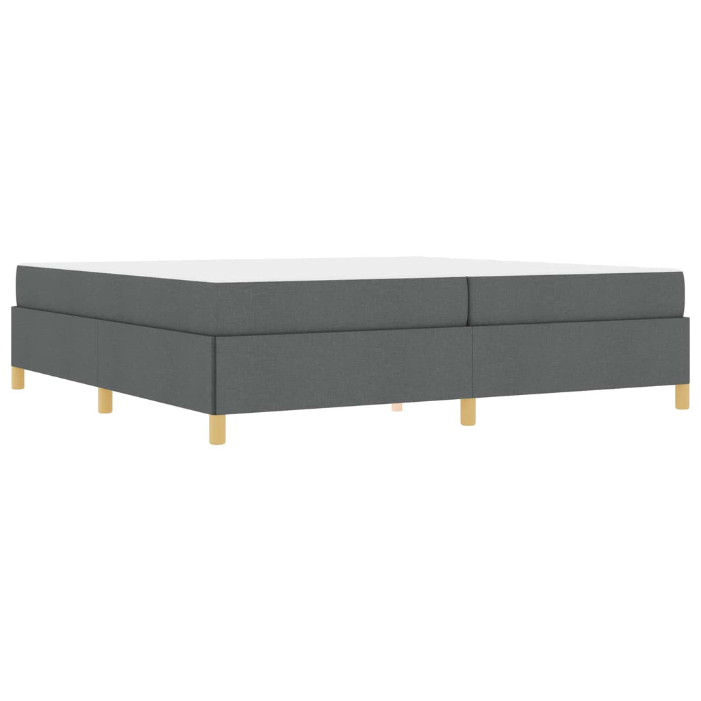 vidaXL Ramka łóżka z materacem Ciemnoszary 200 x 200 cm tkanina