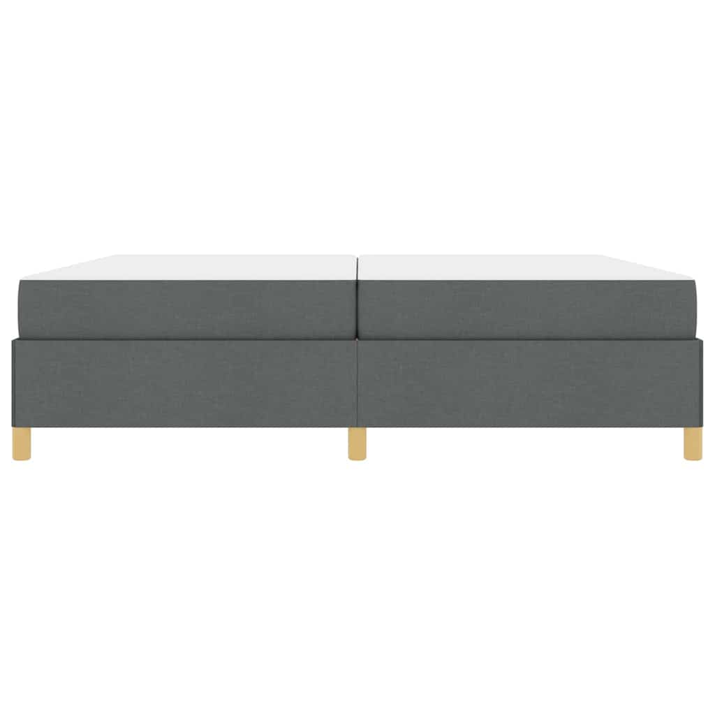 vidaXL Ramka łóżka z materacem Ciemnoszary 200 x 200 cm tkanina