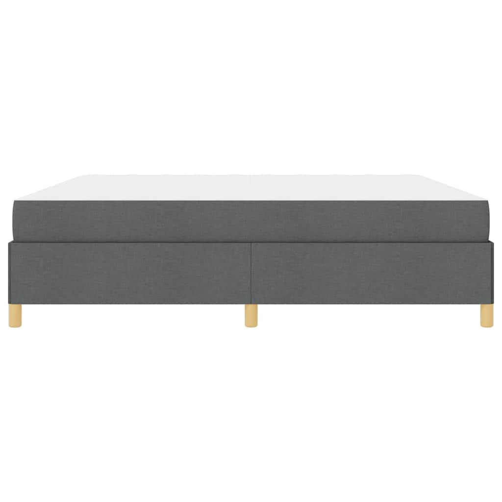 vidaXL Ramka łóżka z materacem Ciemnoszary 200 x 200 cm tkanina