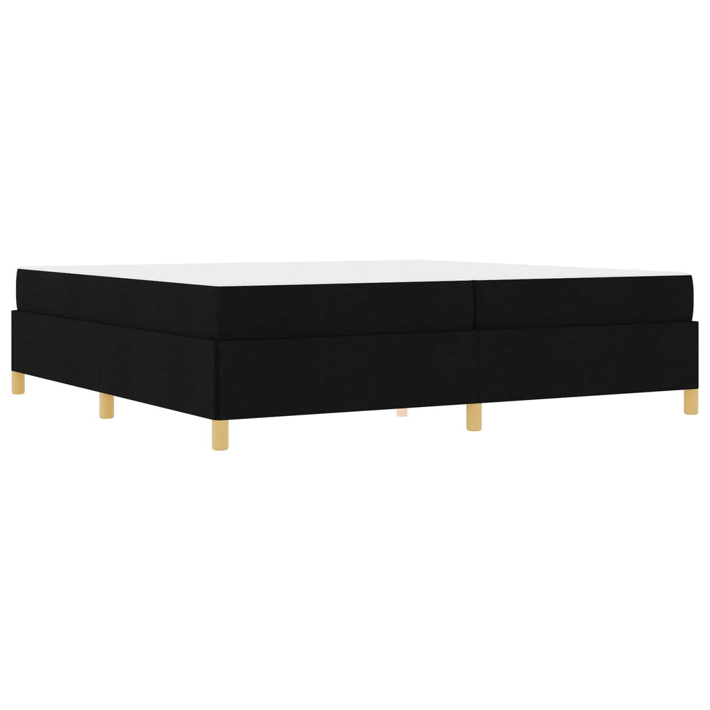 vidaXL Ramka łóżka z materacem Czarny 200 x 200 cm tkanina