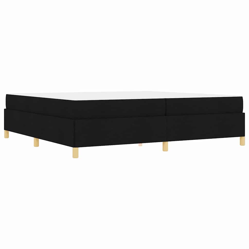 vidaXL Ramka łóżka z materacem Czarny 200 x 200 cm tkanina