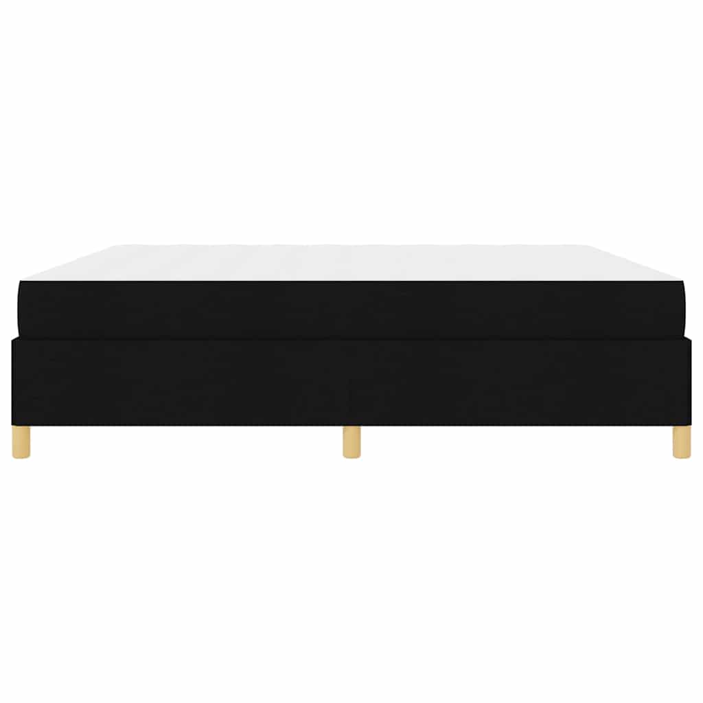 vidaXL Ramka łóżka z materacem Czarny 200 x 200 cm tkanina