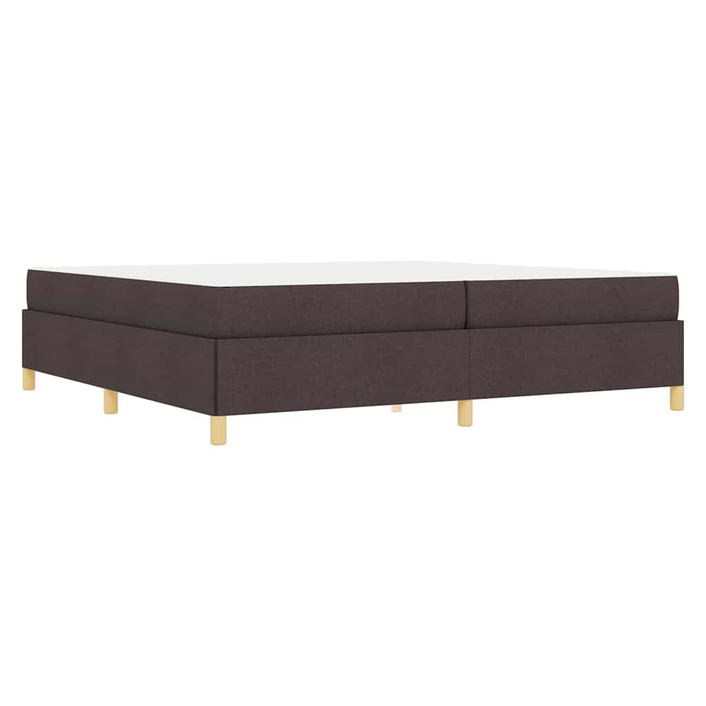 vidaXL Ramka łóżka z materacem Ciemny brąz 200 x 200 cm tkanina