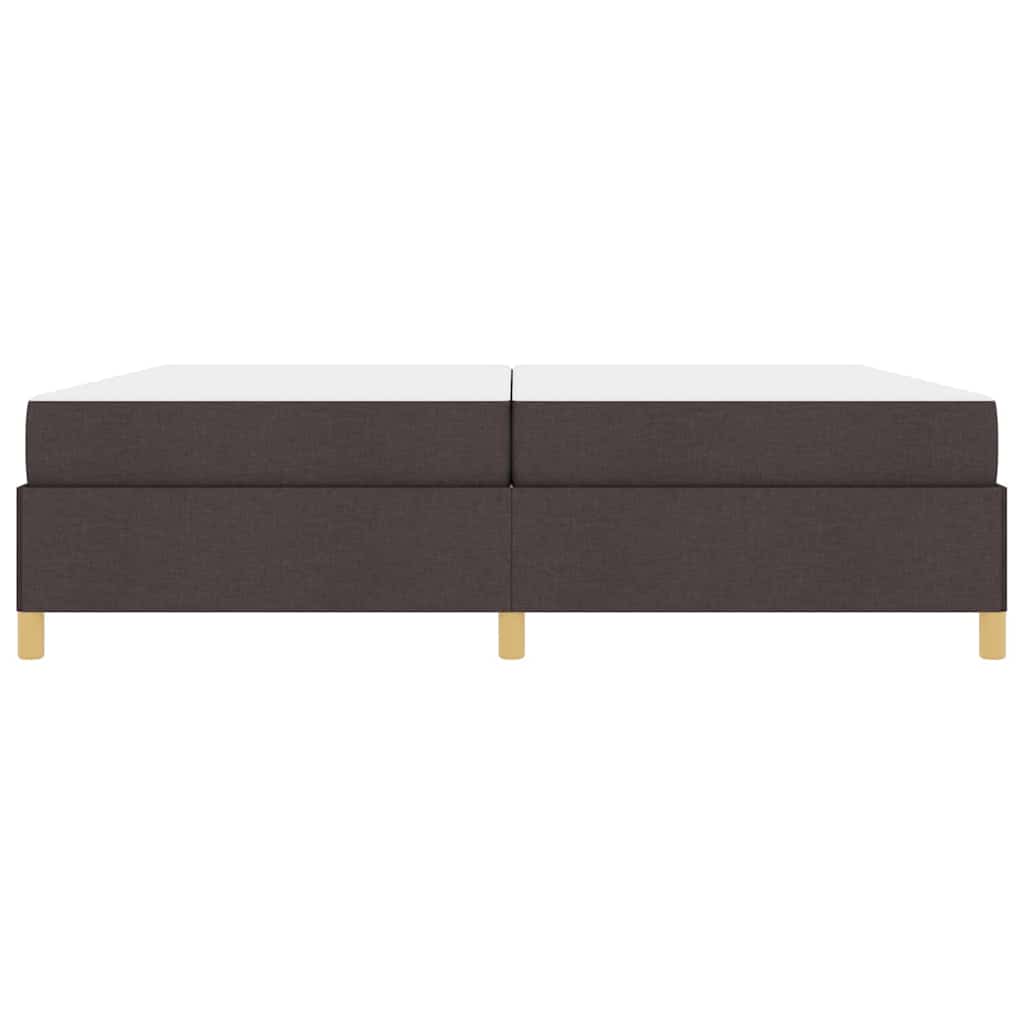 vidaXL Ramka łóżka z materacem Ciemny brąz 200 x 200 cm tkanina
