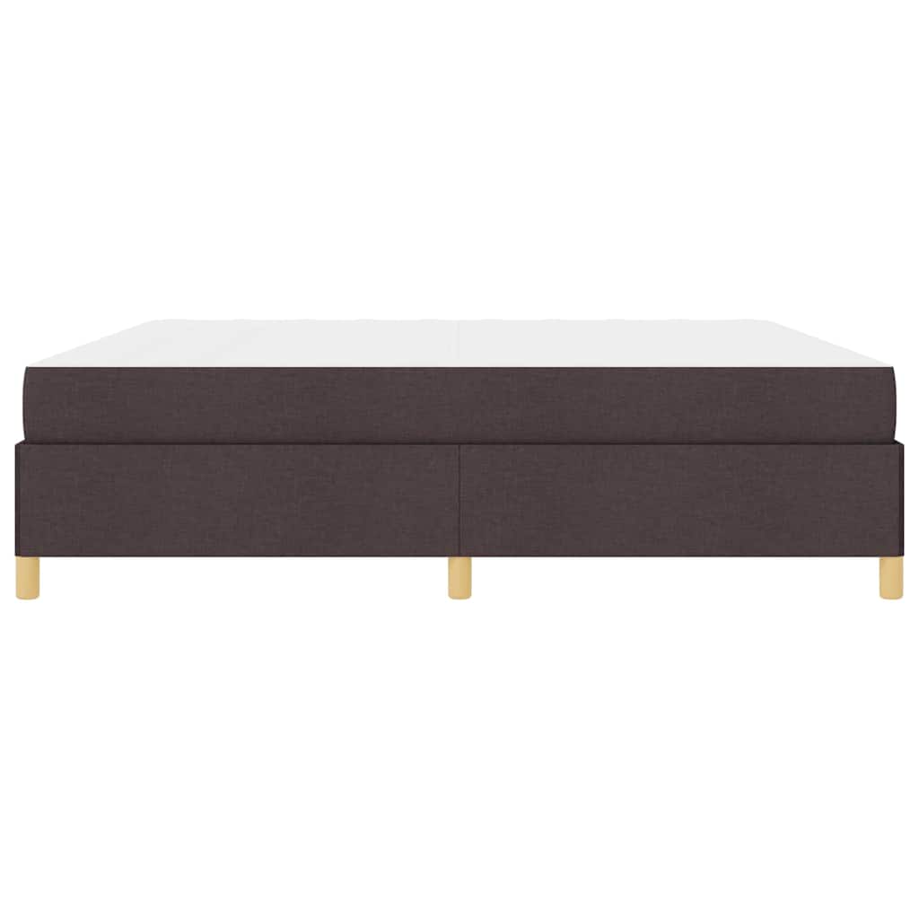 vidaXL Ramka łóżka z materacem Ciemny brąz 200 x 200 cm tkanina