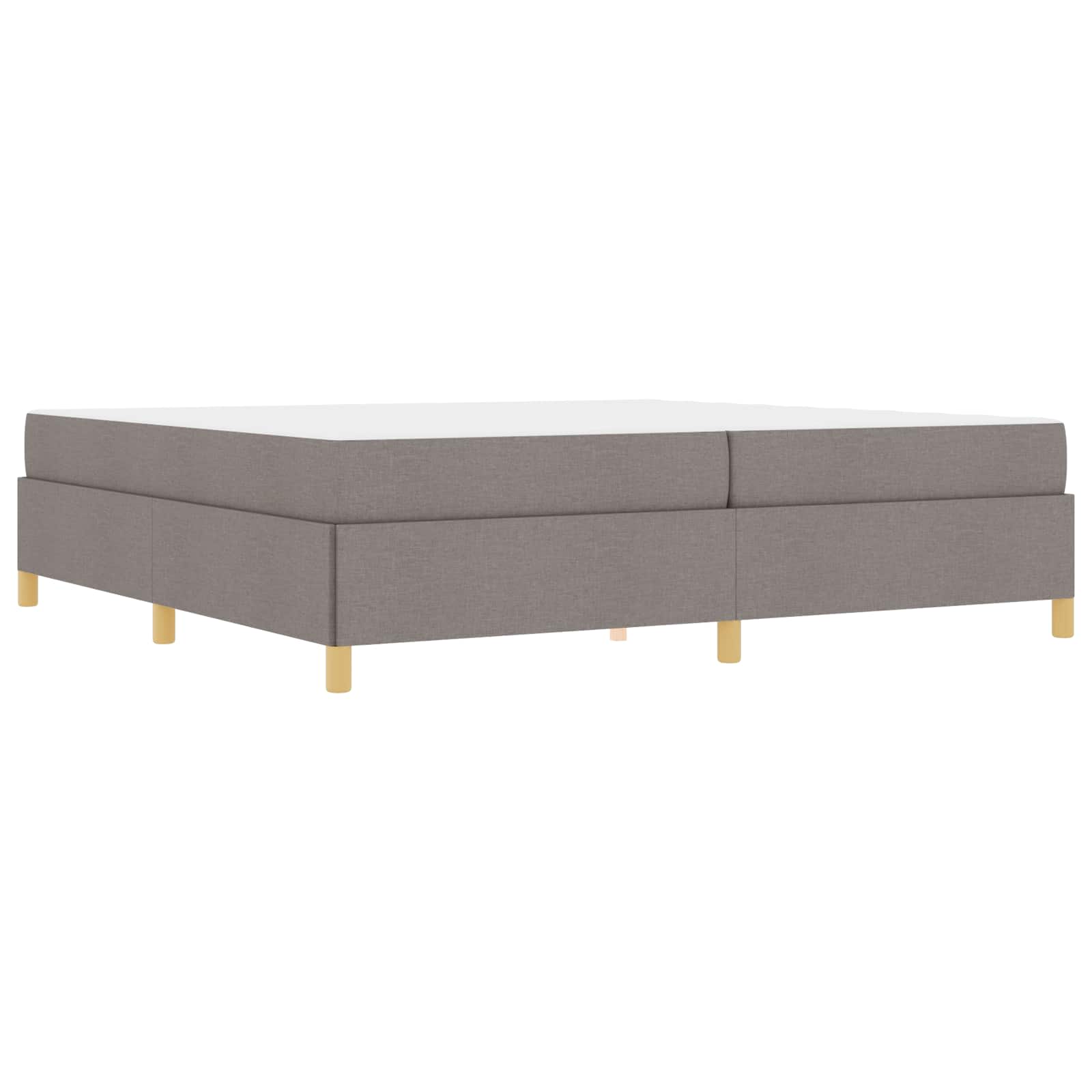 vidaXL Ramka łóżka z materacem Ciemnoszary 200 x 200 cm tkanina