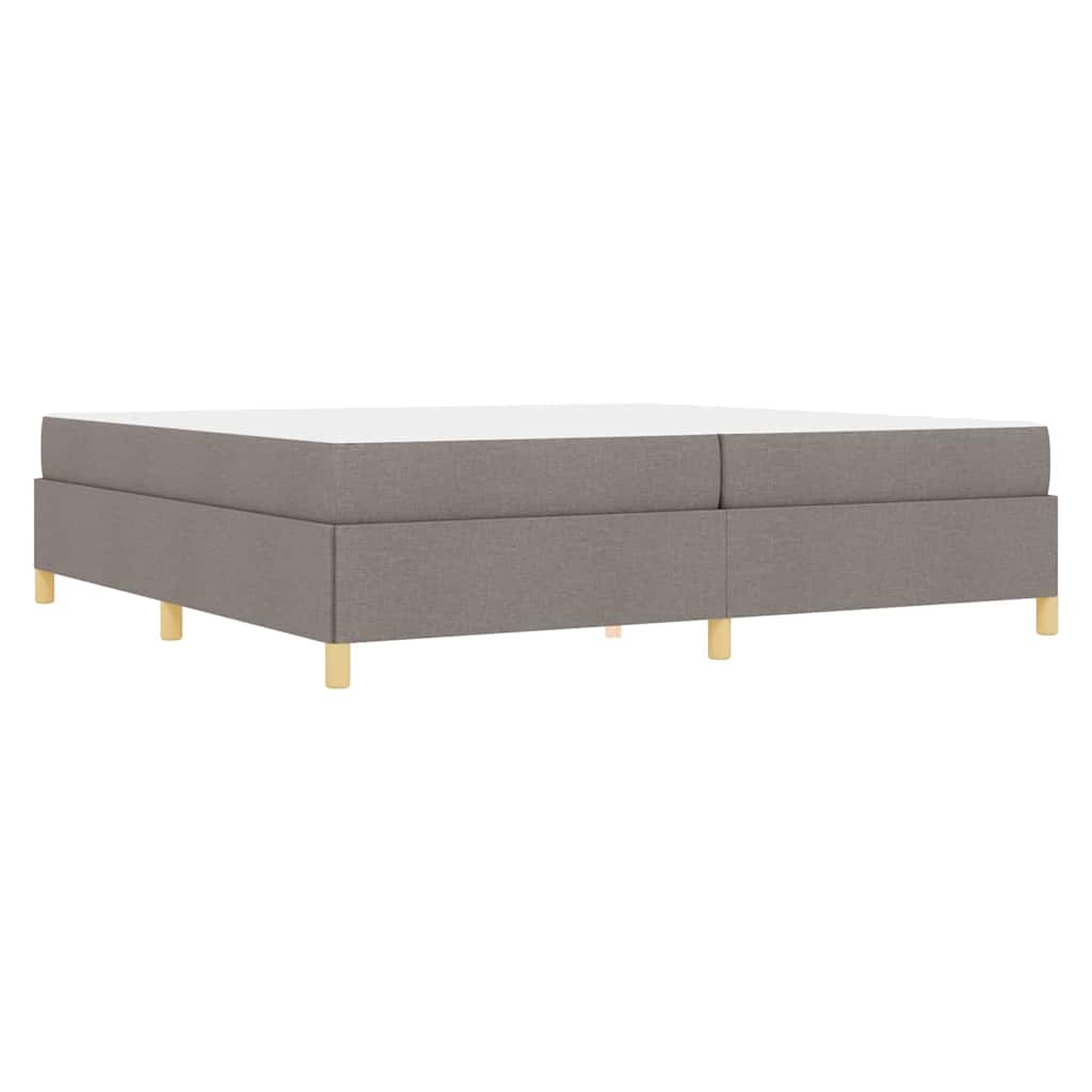 vidaXL Ramka łóżka z materacem Ciemnoszary 200 x 200 cm tkanina