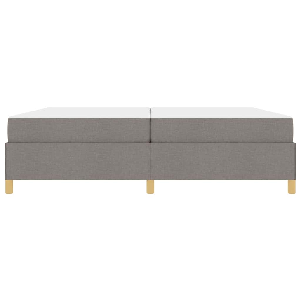 vidaXL Ramka łóżka z materacem Ciemnoszary 200 x 200 cm tkanina