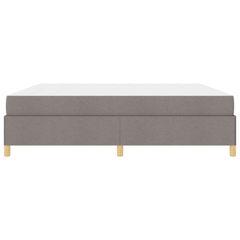 vidaXL Ramka łóżka z materacem Ciemnoszary 200 x 200 cm tkanina
