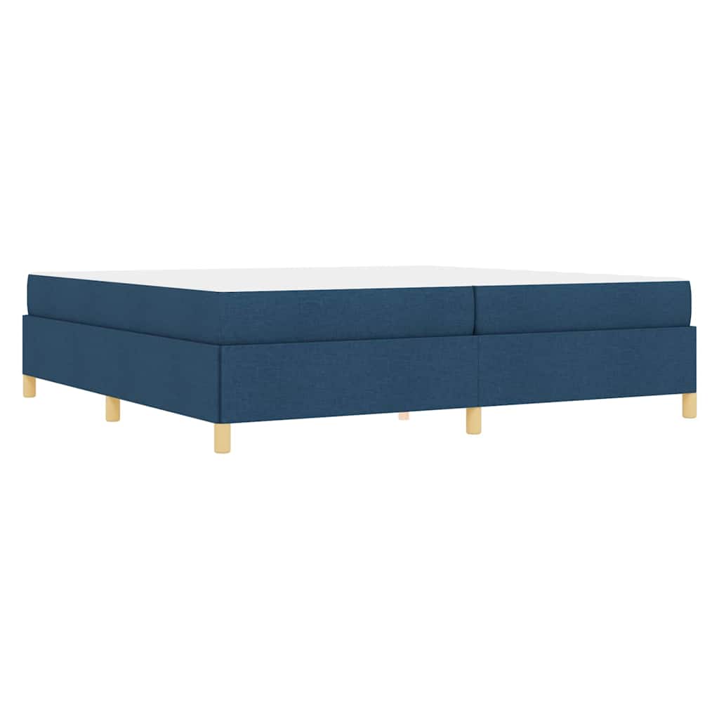 vidaXL Ramka łóżka z materacem Niebieski 200 x 200 cm tkanina