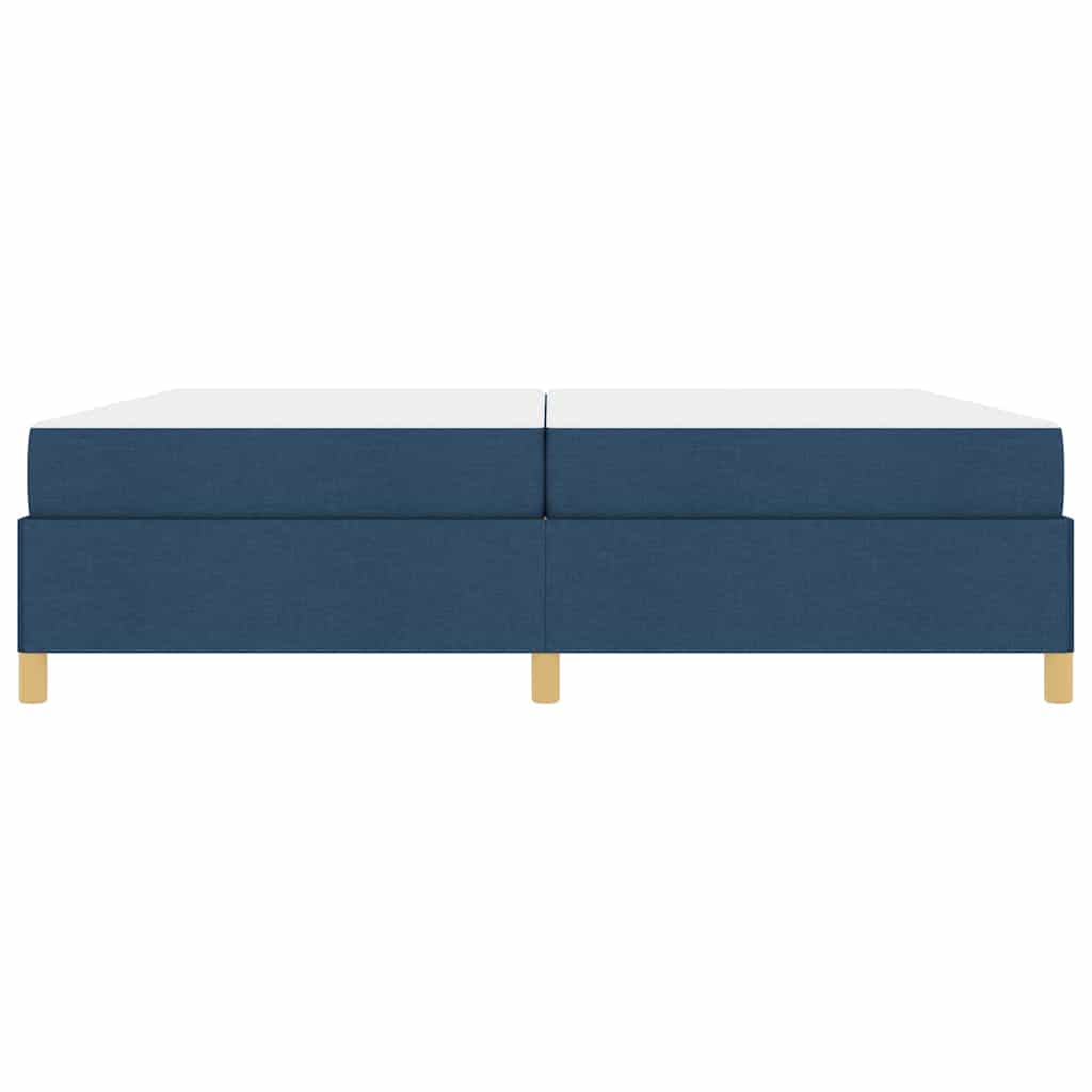 vidaXL Ramka łóżka z materacem Niebieski 200 x 200 cm tkanina