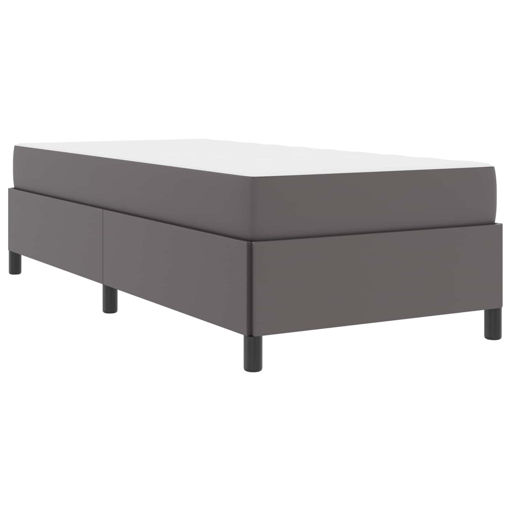 vidaXL Ramka łóżka z materacem Szary 80 x 200 cm tkanina