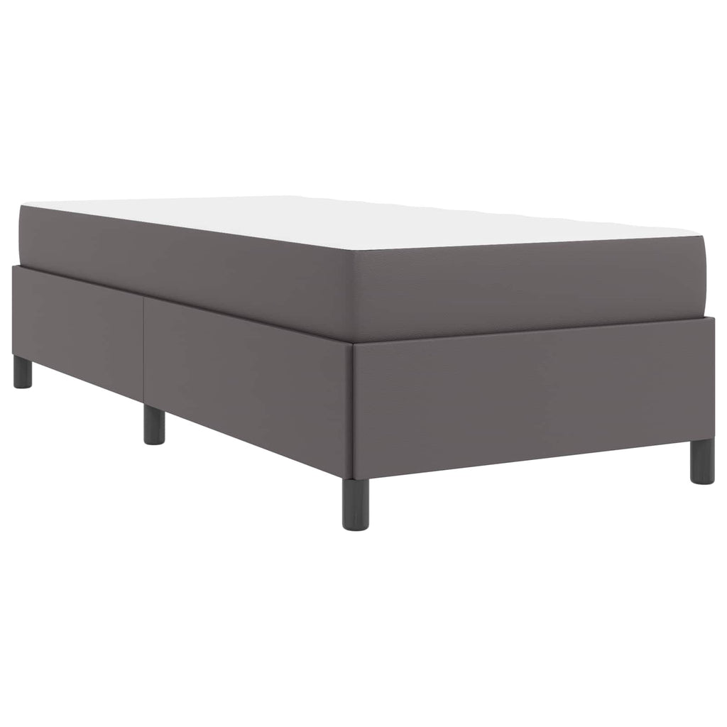 vidaXL Ramka łóżka z materacem Szary 80 x 200 cm tkanina