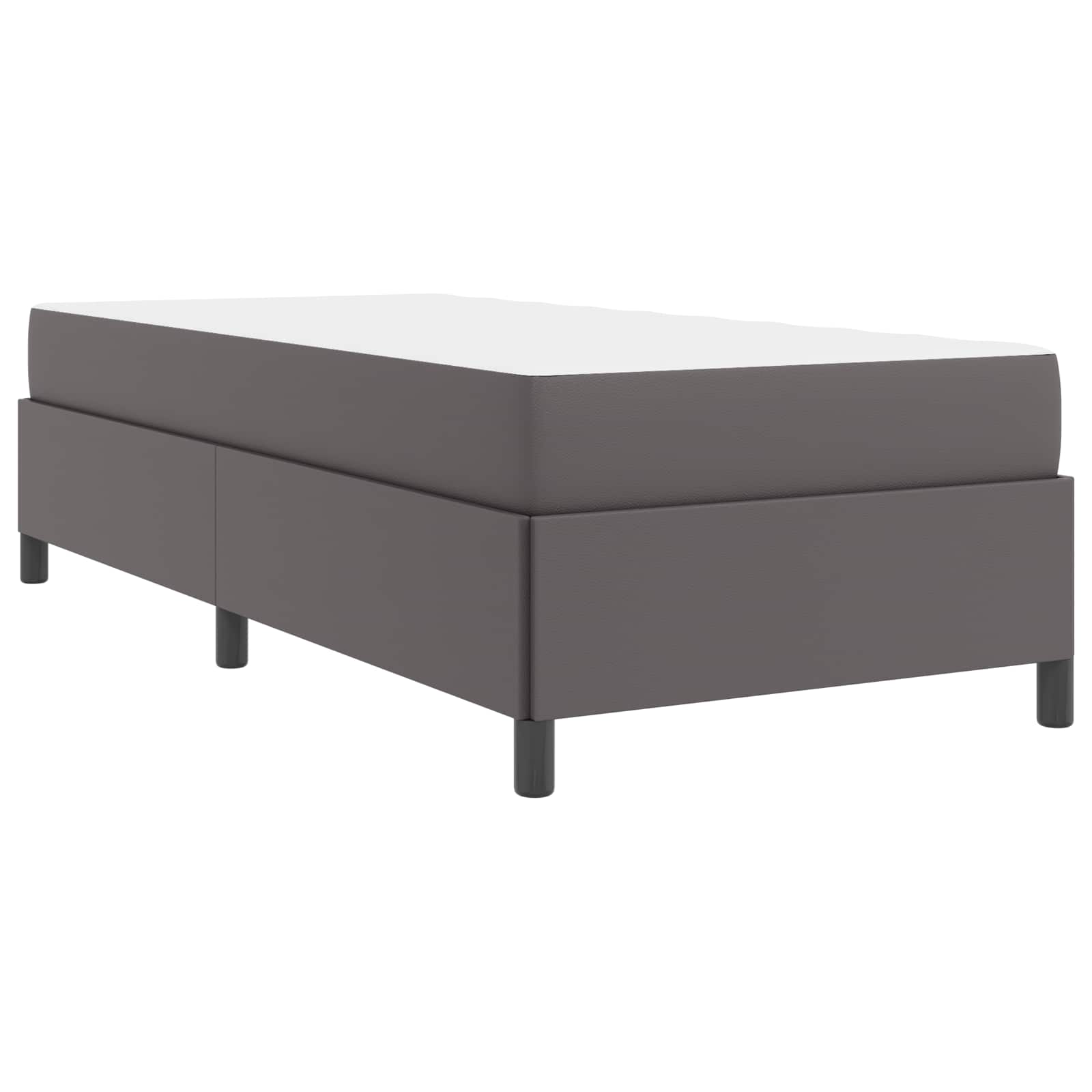 vidaXL Ramka łóżka z materacem Szary 80 x 200 cm tkanina